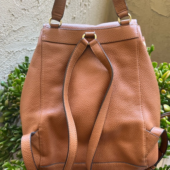 Michael Kors Brown Leather Backpack Classic Design - Picture 2 of 14